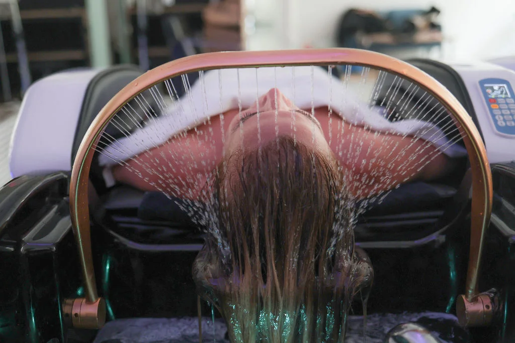 Head spa treatment with water therapy at Dettycated Head Spa, Northridge